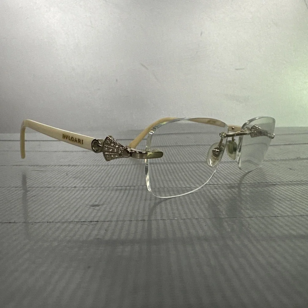 Authentic BVLGARI Eyeglasses 2169-B 361 52*17*140mm STRASS CRYSTALS ITALY
